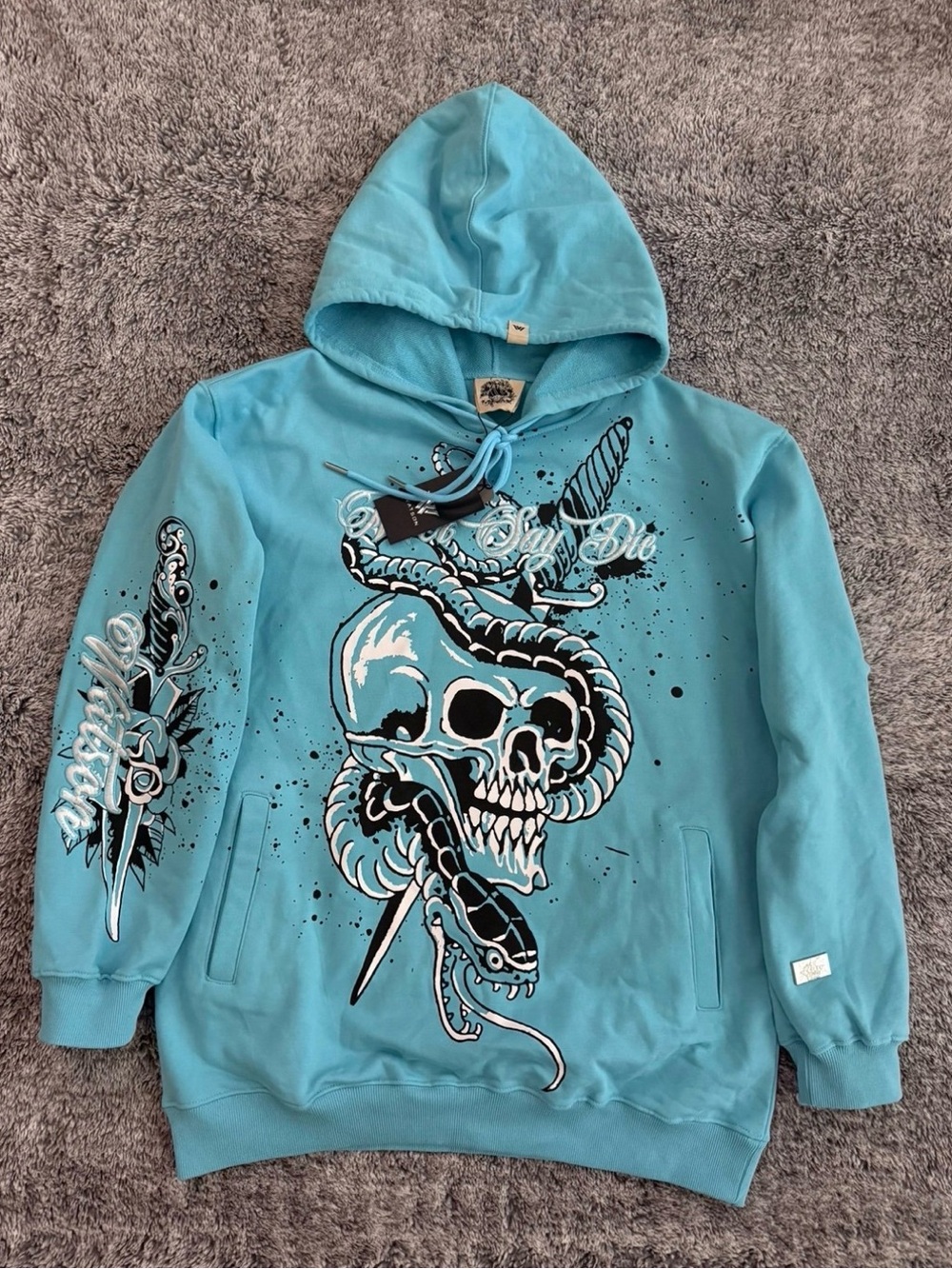 Men’s Watson Hoodie, Never Say Die, Heavyweight, Size Large, NWT